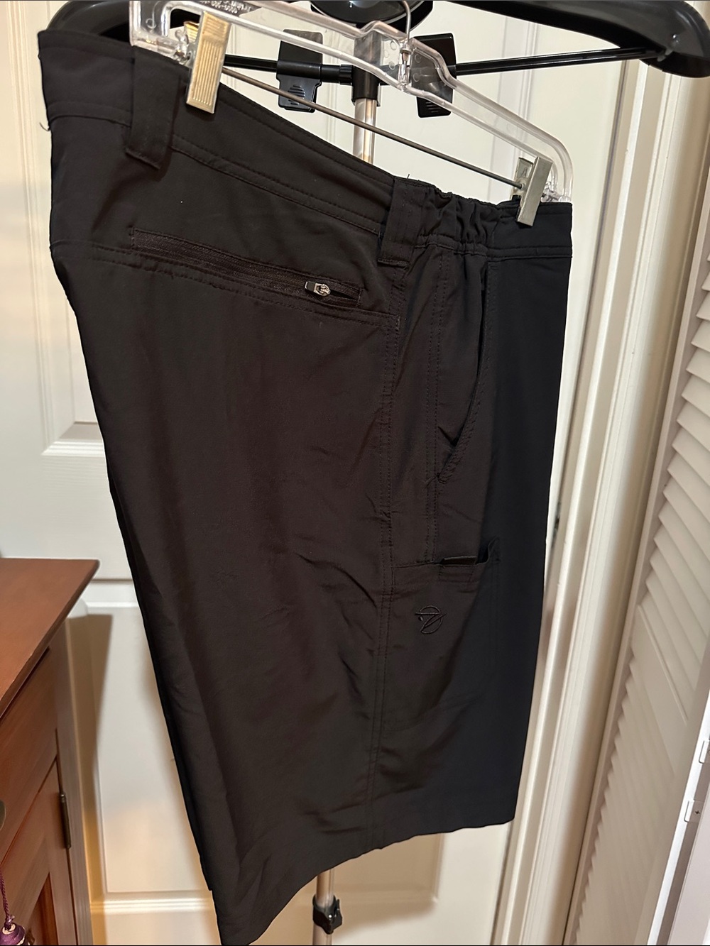 Men's Black Athletic Shorts with Zippered Pocket